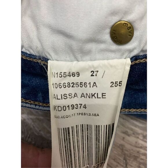 Mavi Jeans Alissa Ankle Crop Skinny Stretch Distressed Women’s Sz 27 - Picture 5 of 8